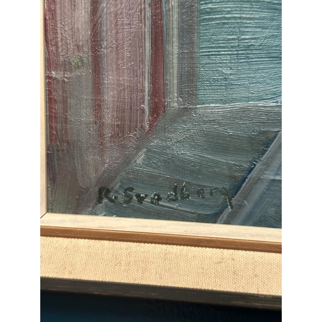 Ragnar Svedberg, Landscape Composition, 1950s, Oil Painting on Panel, Framed For Sale - Image 4 of 18