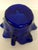 1960s Vintage Cobalt Glass Ruffled Vase For Sale - Image 10 of 10