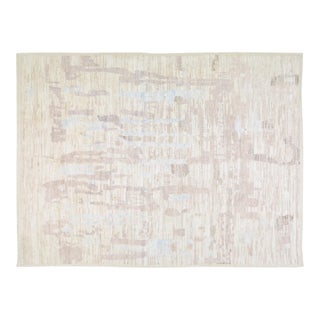 Moroccan Hand Knotted Wool Rug, 10'x13'3" For Sale