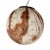 Contemporary Milky-White Spot With Brown Sphere Pendant in Murano Glass For Sale
