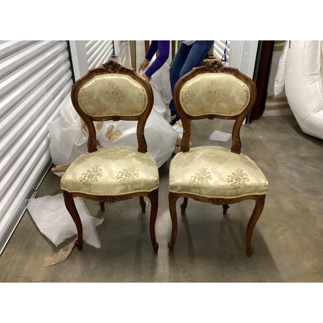Beige French Antique Boudoir Chairs/Pair For Sale - Image 8 of 18