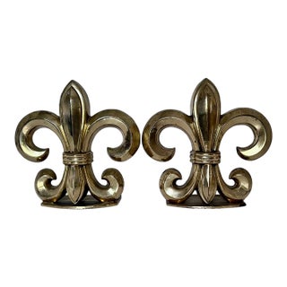 Vintage Fleur De Lis Bookends, a Pair For Sale