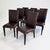 Set of 8 Italian Leather Dining Chairs by Stone International. Their sleek design, rich brown woven leather bands, and...