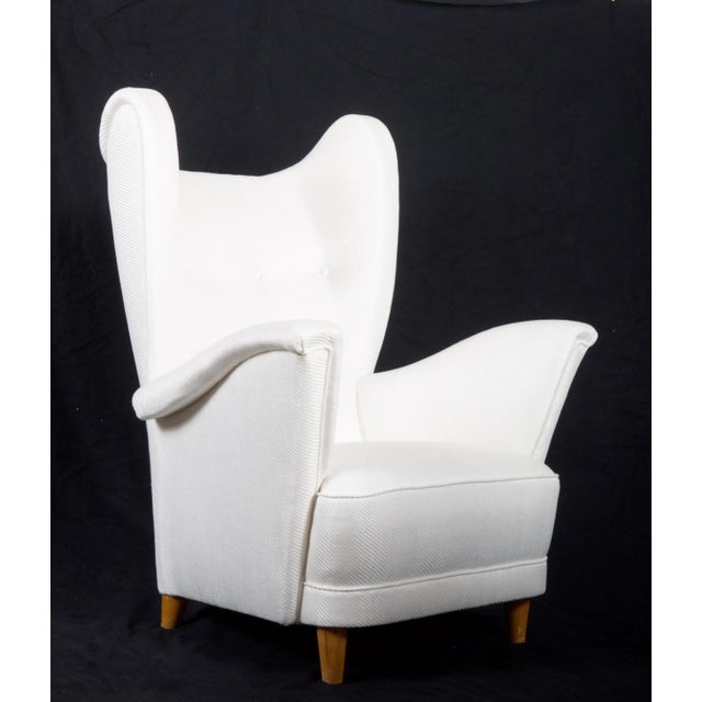 Scandinavian Wingback Easy Chair, 1952 For Sale - Image 4 of 18