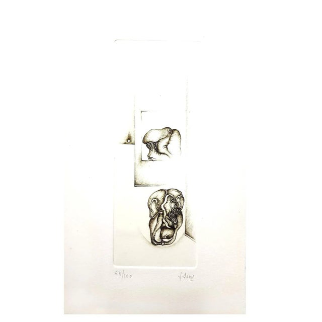 Fred Deux - Grey Surrealism II - Signed Original Etching For Sale - Image 6 of 7