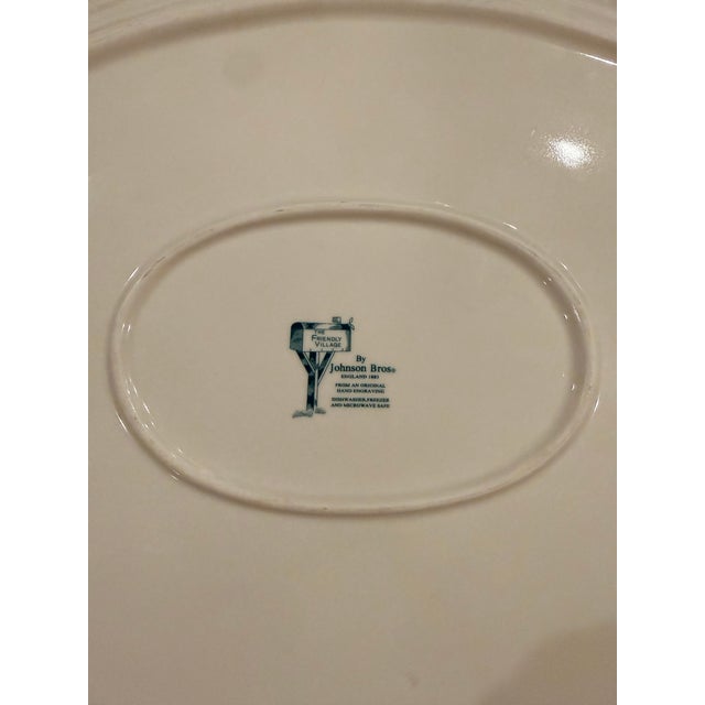 Late 20th Century Massive 20" Johnson Brothers "The Friendly Village" Oval Turkey Platter For Sale - Image 5 of 6