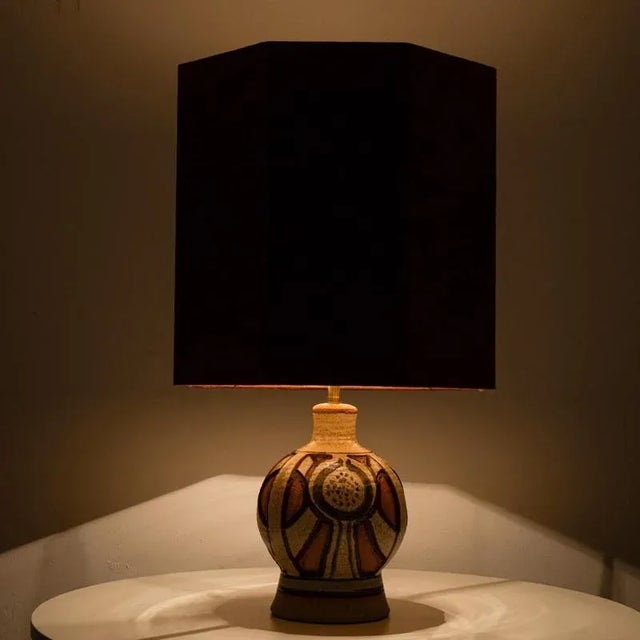 Textile Lamps from Soholm with Lampshades by René Houben, 1960s, Set of 2 For Sale - Image 7 of 12