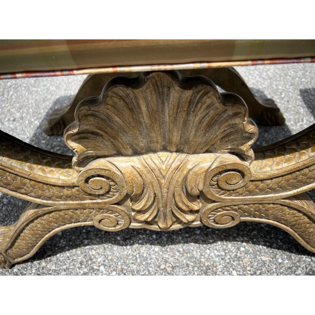 French 1970s Tomlinson Carved Pine X-Frame Stools Sold Separately For Sale - Image 3 of 11