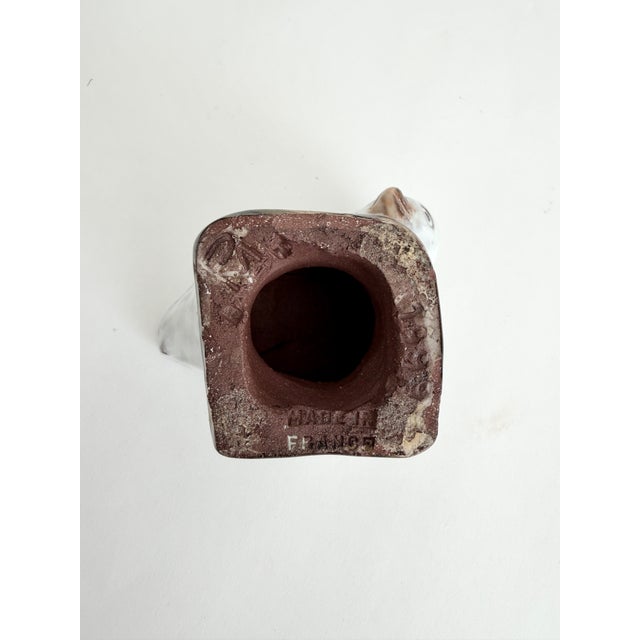 French Faience Glazed Terracotta Chick Sculpture, Signed For Sale In Los Angeles - Image 6 of 7