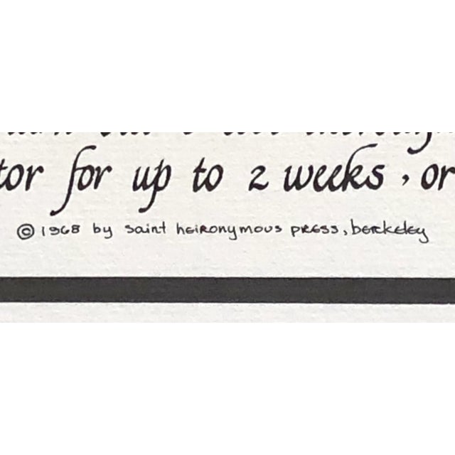 Carrot Bread recipe out of print mid century Lino cut by the late David Lance Goines (May 29, 1945 – February 19, 2023)....