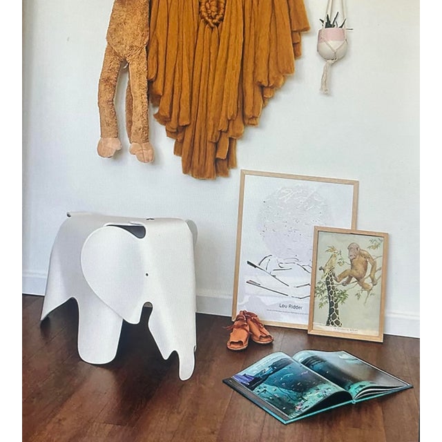 White Charles & Ray Eames White Elephant Vitra Mid Century Modern Toy Ottoman Stool For Sale - Image 8 of 9