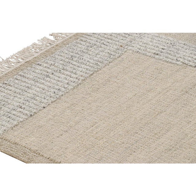 Rug & Kilim’s Abstract Flatweave in Beige With Geometric Patterns For Sale In New York - Image 6 of 7