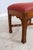 Vintage Mahogany 1 Drawer Chippendale Style Ottoman Stool For Sale - Image 10 of 18