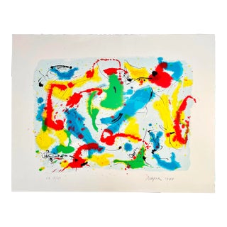 1990s Large Screen Print “Pacific Song” by Dutch Artist Nic Jonk - For Sale