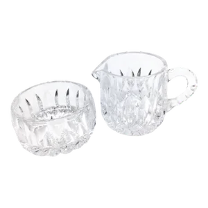 Cut Crystal Clear Cream & Sugar Set