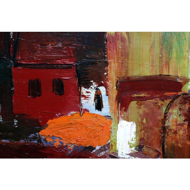 Aleksandr Rodin, City Landscape, Talsi, Oil on Cardboard, 1970s For Sale - Image 9 of 10