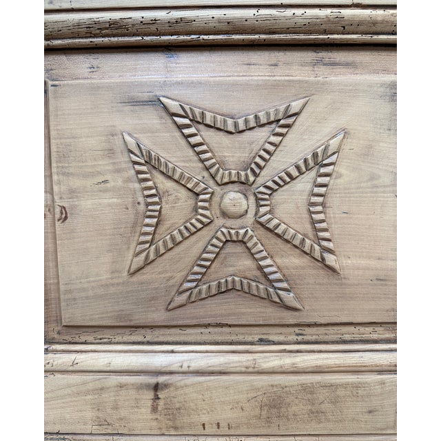 Antique Cherrywood Bonnetière with Clock For Sale - Image 11 of 13
