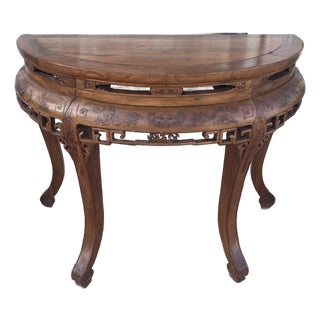 Qing Dynasty Demi Lune Console-2 For Sale