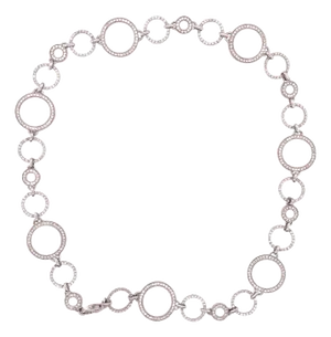 14 Karat White Gold and Diamond Necklace With 6.5 Total Diamond Weight