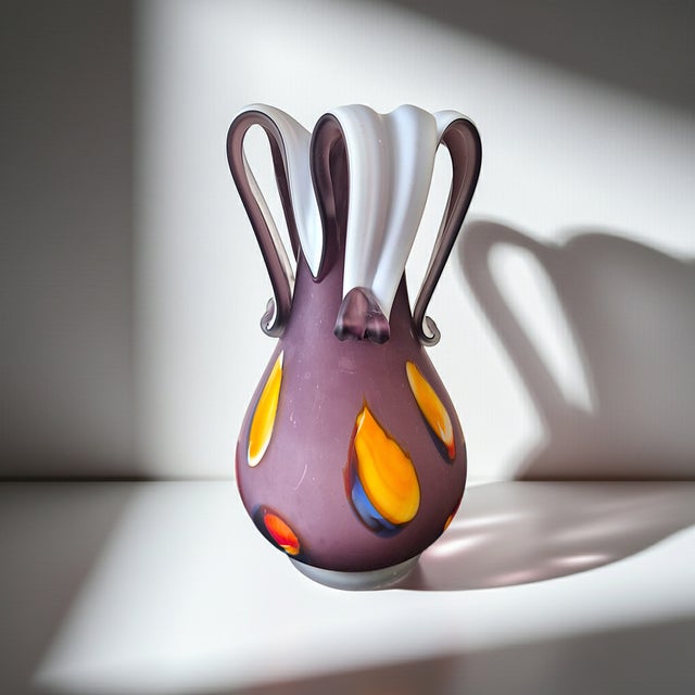 Purple Murano Purple Art Vase from Made Murano Glass, 1980s For Sale - Image 8 of 8