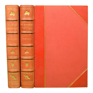 Set of 2 "Mr. Romford's Hounds & Plain or Ringlets?" Book 1865 Leech, John and Browne, h.k.