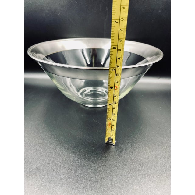 Transparent Vintage Dorothy Thorpe Silver Trim Bowls- Set of 3 For Sale - Image 8 of 12