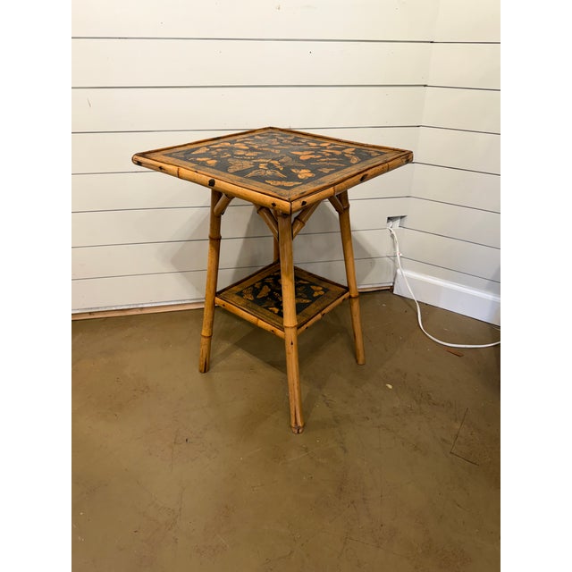 19th Century English Decoupage Side Table For Sale - Image 4 of 6