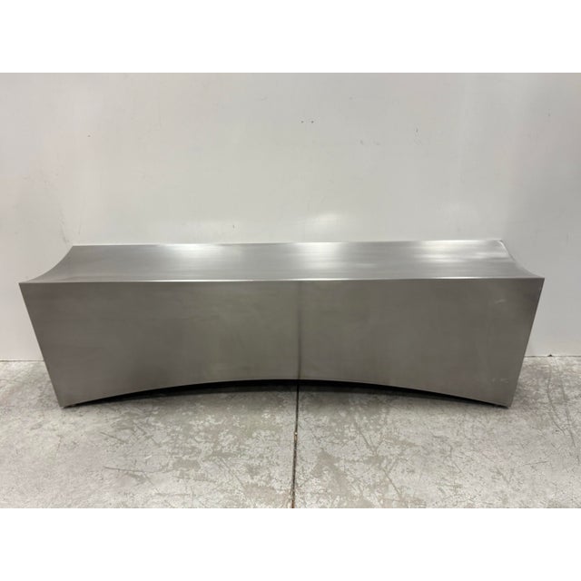 Monolithic Stainless Steel Bench For Sale - Image 9 of 10