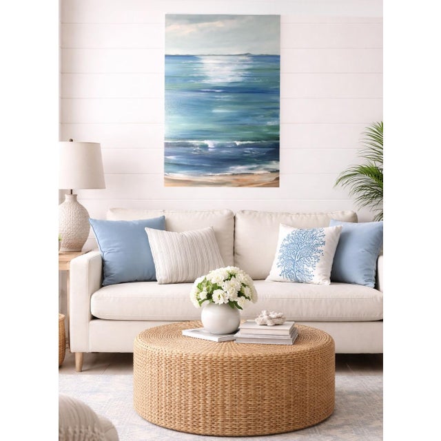 A beautiful serene oil painting of the Channel Islands in Santa Barbara CA. The painting has some texture and a lot of...