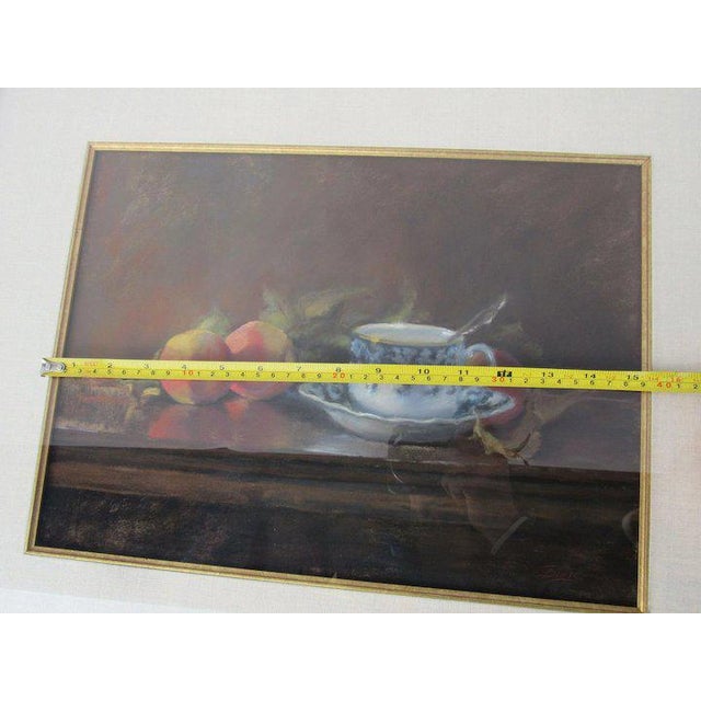 Mid 20th Century Pastel painting by Deborah Bays Tea Cup For Sale - Image 9 of 10