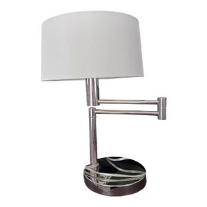 Ralph Lauren Polished Chrome Articulating Swing Arm Table Lamp