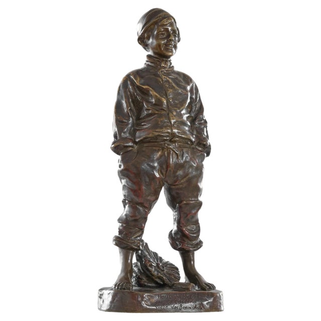 Bronze Sculpture of a Boy by Josép Cardona I Furró, 1920s For Sale