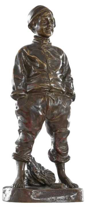 Bronze Sculpture of a Boy by Josép Cardona I Furró, 1920s