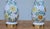 1960's mid-century modern pottery flower motif table lamps by Bitossi with brass hardware, newly rewired and ready to use,...