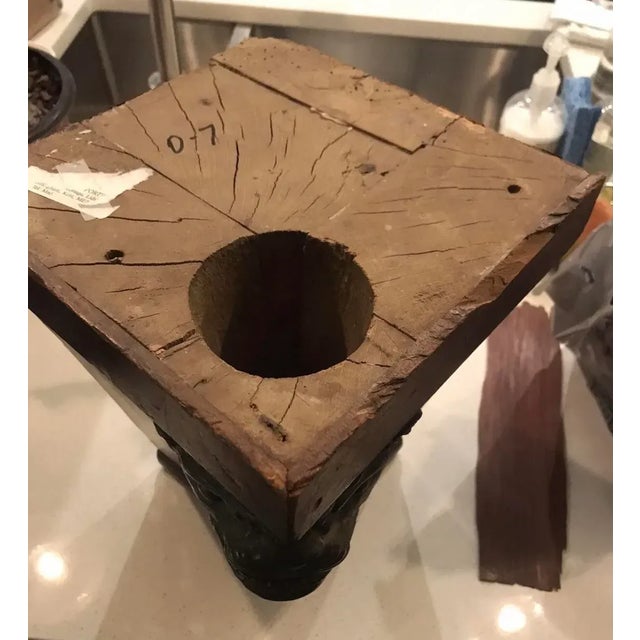 Antique 1880 Lion Billiards Pool Table Ball Return Wood Plant Stand, England For Sale In Fayetteville, AR - Image 6 of 13