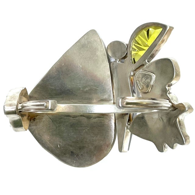 Vintage Statement Brutalist Cuff - Sterling Silver - Semi-Precious Gems - Studio Greytak Montana For Sale - Image 13 of 14