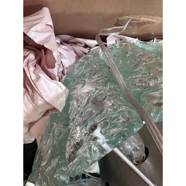 Vintage Italian “Ice” Glass Pendant Sourced by Huntley & Co and in excellent vintage condition. So unique and cool. circa...