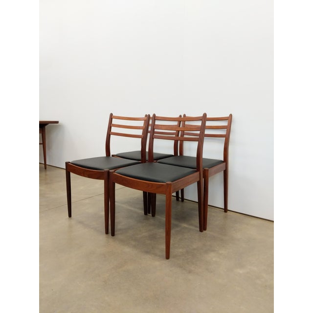 Wood Set of 4 Vintage Mid Century Modern Dining Chairs by G Plan For Sale - Image 7 of 9