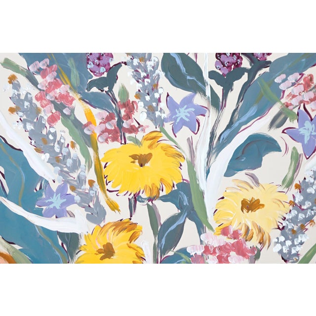 2020s 2026, Illustration Style Painting of Lavender Bouquet, Wild Blossoming Flowers on Watercolor Paper by Romina Milano For Sale - Image 5 of 8