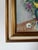 Wood Vintage Frances Losier Floral on Vase Still Life Oil Painting on Masonite Board - Framed For Sale - Image 7 of 12