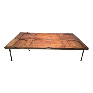 Antique Coffee Table with Door, 1600s For Sale