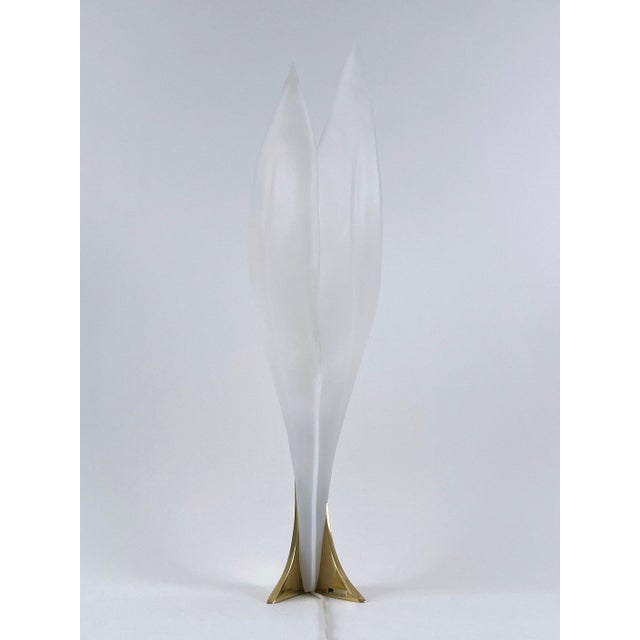 Modernist Acrylic and Brass Table Lamp by Maison Rougier, 1970s For Sale - Image 13 of 18