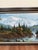 Sky Blue 1970s Signed Mountain Landscape Oil Painting For Sale - Image 8 of 18