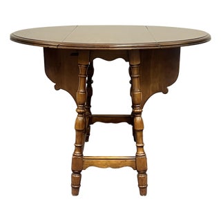 Vintage 1940’s Splayed Leg Butterfly Drop Leaf Side Table For Sale