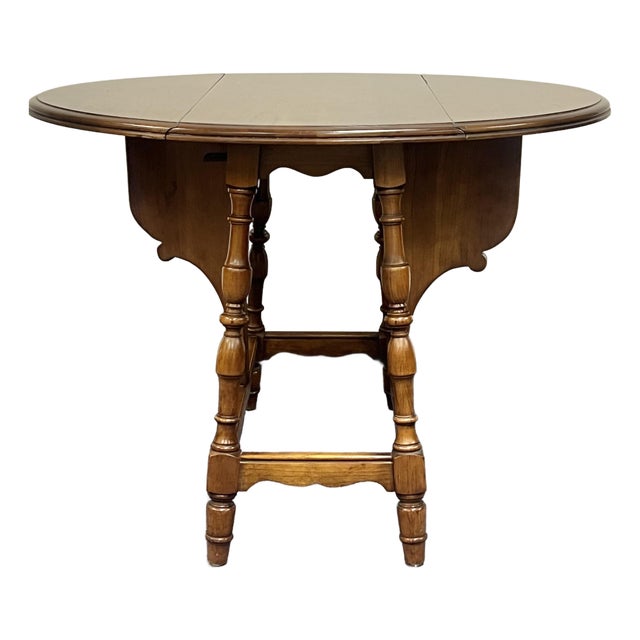 Vintage 1940’s Splayed Leg Butterfly Drop Leaf Side Table For Sale