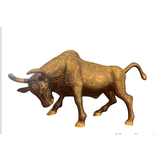 Late 19th Century Brass Bull Sculpture For Sale - Image 11 of 11