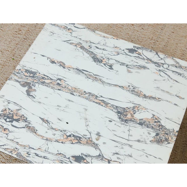 Mid 20th Century Faux Marble 1960’s Coffee Table For Sale - Image 5 of 6