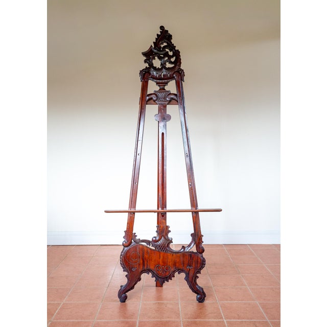 Vintage Easel in Mahogany, 1920s For Sale - Image 10 of 18