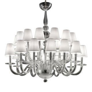 Contemporary Modern Huge “Transparent ” Murano Glass Chandelier For Sale