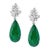 Modern Gia Certified 145ct No Enhacement Emerald & 45 Ct Diamond Necklace Suite For Sale - Image 3 of 8